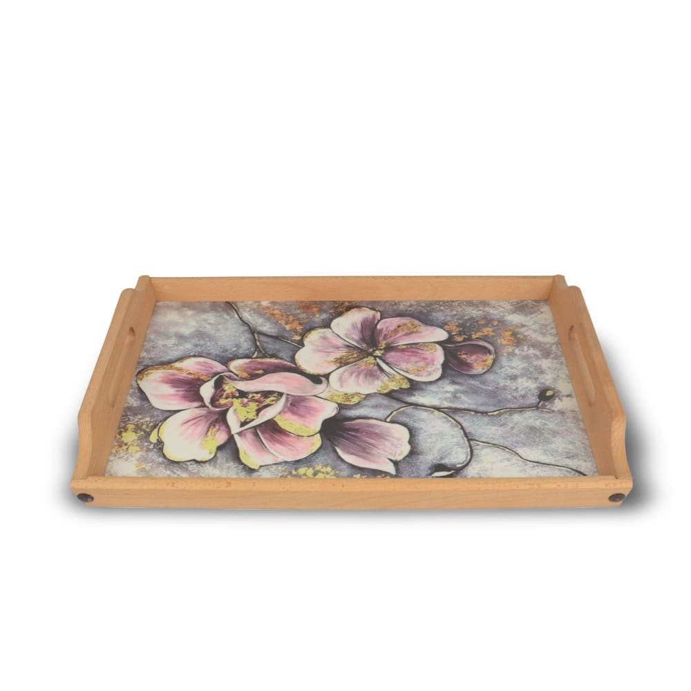 Wooden Serving Tray Acrylic Base 1 Pcs – Small