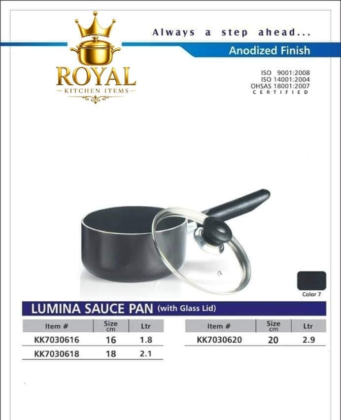 KK Non Stick Lumina Sauce Pot (Glass Lid)